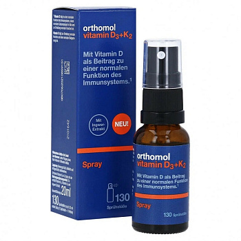 Orthomol Vitamin D3+K2 Spray 20 ml Orthomol Vitamin D3+K2 Spray 20 ml