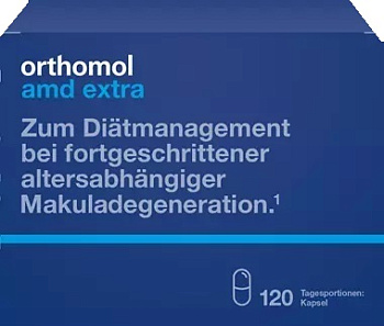 Orthomol AMD Extra изображение упаковки Orthomol AMD Extra витамины для глаз